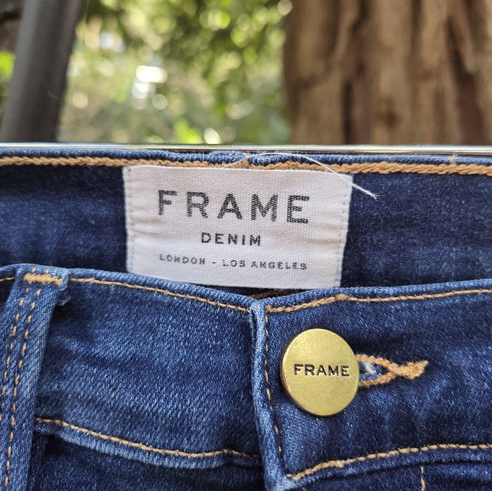FRAME Denim Le High Straight Jeans Size 23 - Picture 4 of 9